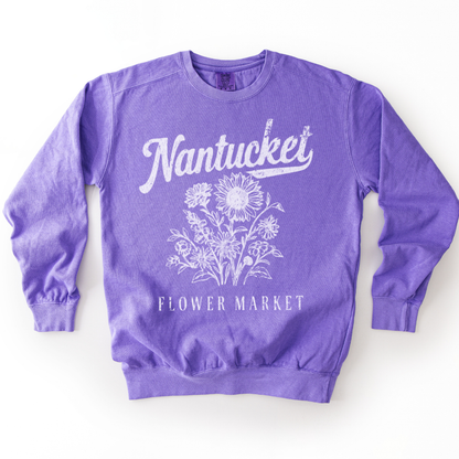Nantucket Flower Market - Comfort Colors Premium Heavyweight Sweatshirt