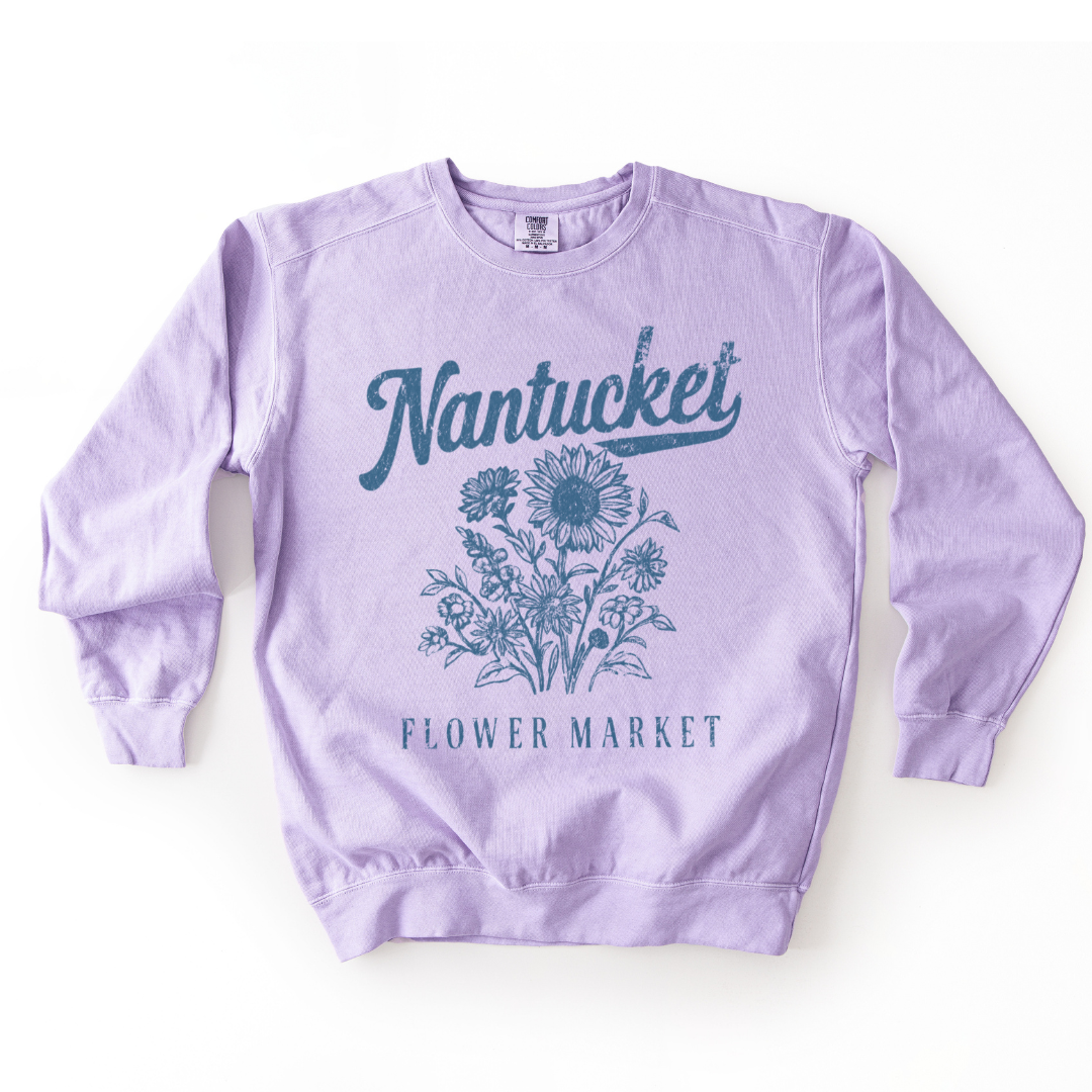 Nantucket Flower Market - Comfort Colors Premium Heavyweight Sweatshirt