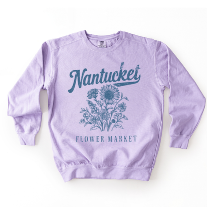 Nantucket Flower Market - Comfort Colors Premium Heavyweight Sweatshirt