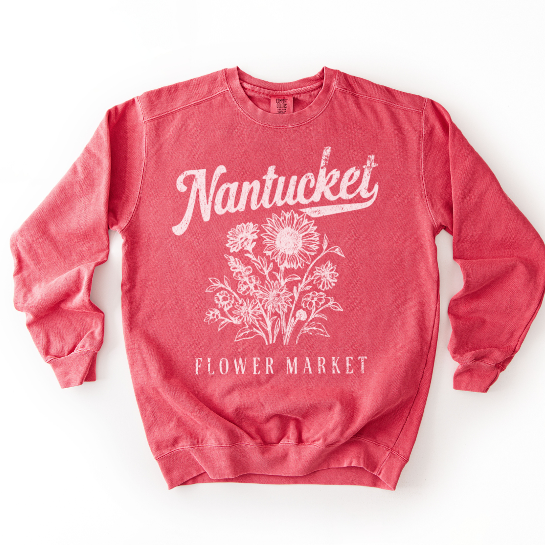 Nantucket Flower Market - Comfort Colors Premium Heavyweight Sweatshirt
