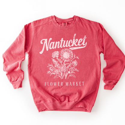 Nantucket Flower Market - Comfort Colors Premium Heavyweight Sweatshirt