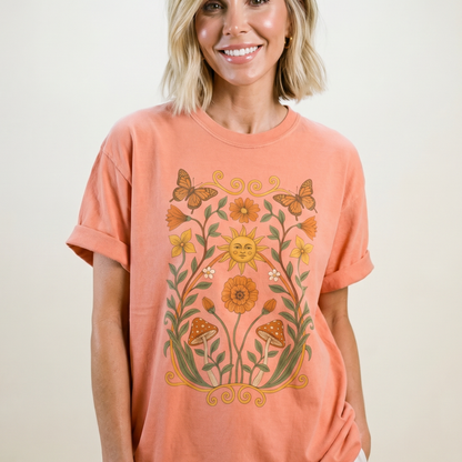 Golden Butterfly - Comfort Colors Relaxed Fit Premium T Shirt