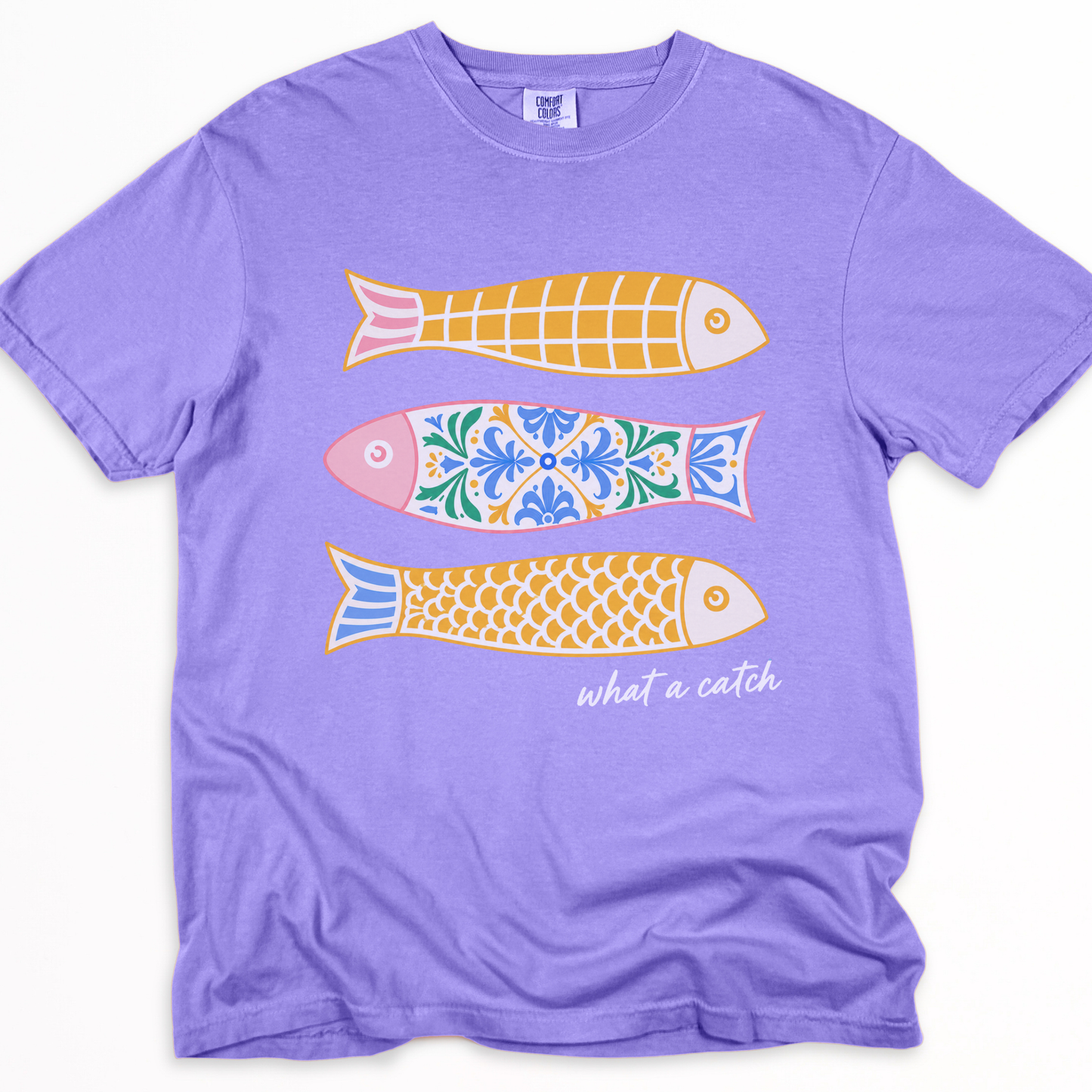 What A Catch -  Relaxed Fit Vintage Wash T Shirt