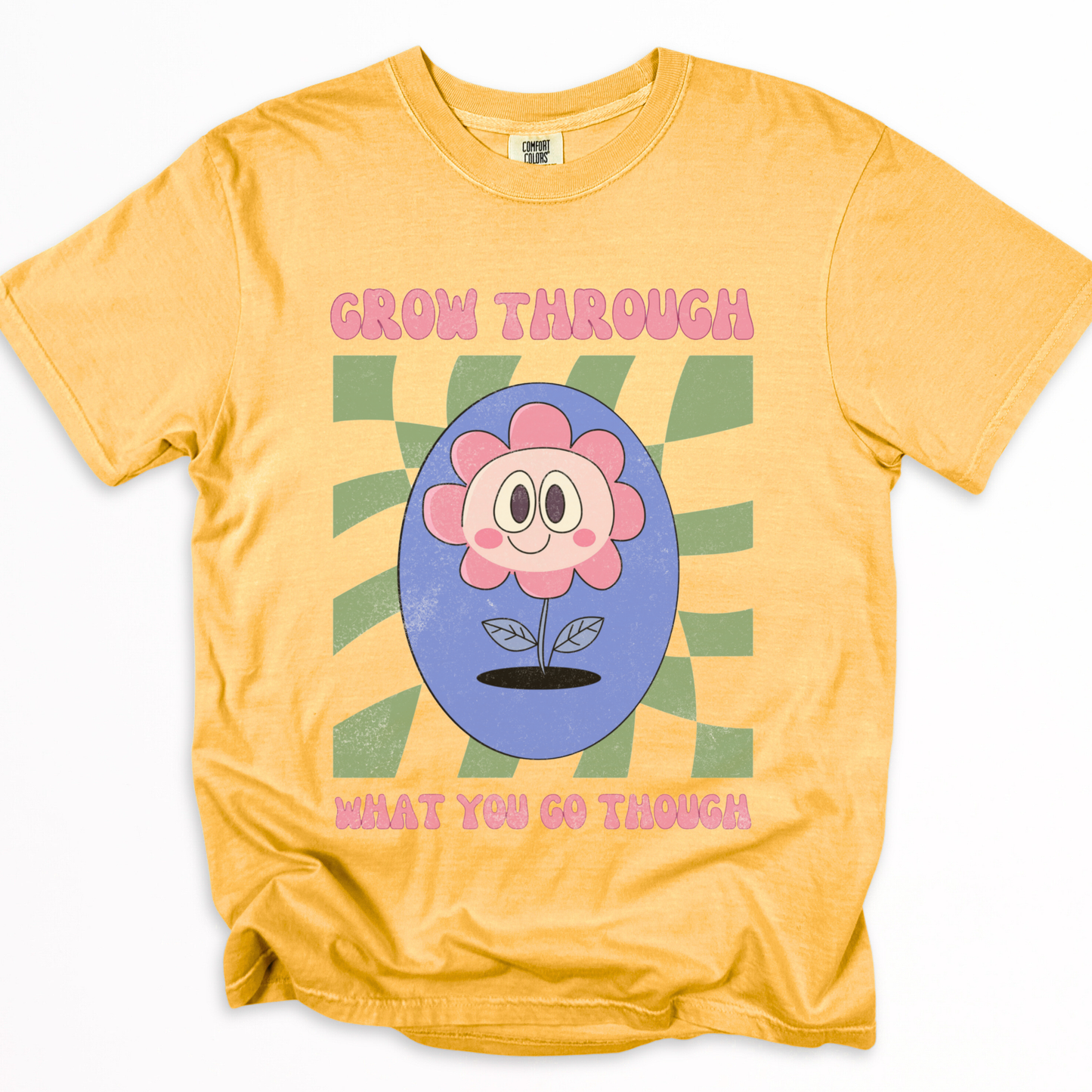 Grow Through What You Go Through, 90's Tee - Comfort Colors Relaxed Fit Premium T Shirt