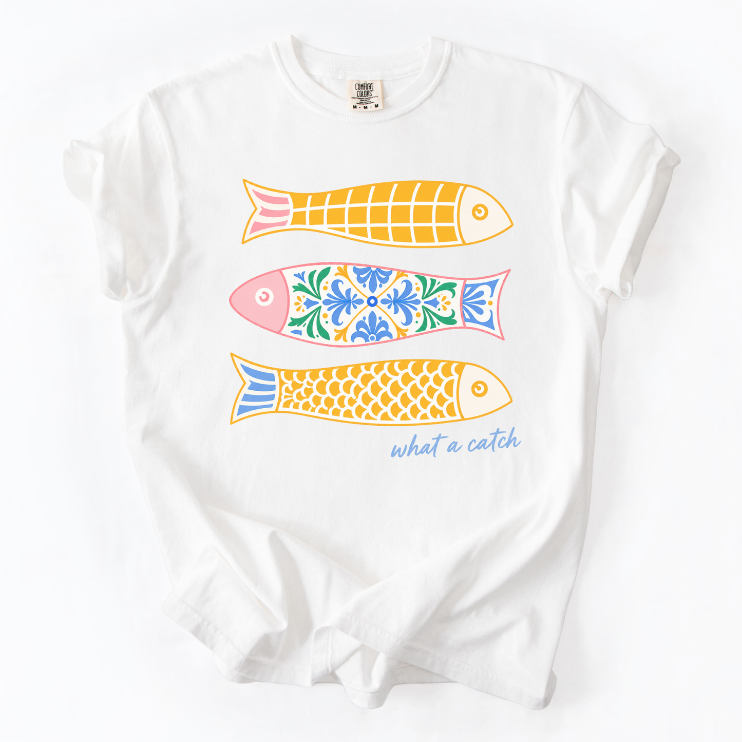 What A Catch -  Relaxed Fit Vintage Wash T Shirt