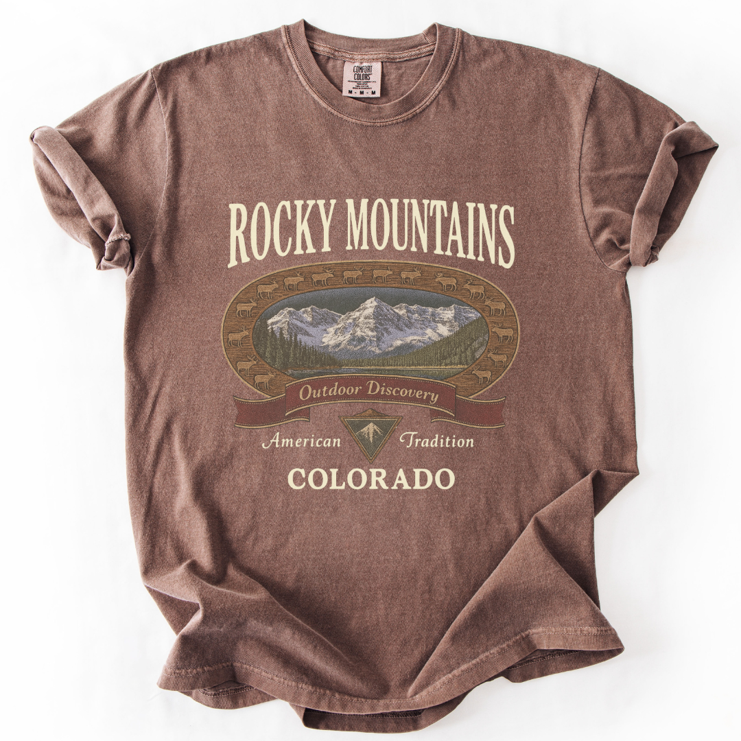 Rocky Mountains - Comfort Colors Relaxed Fit Premium T Shirt