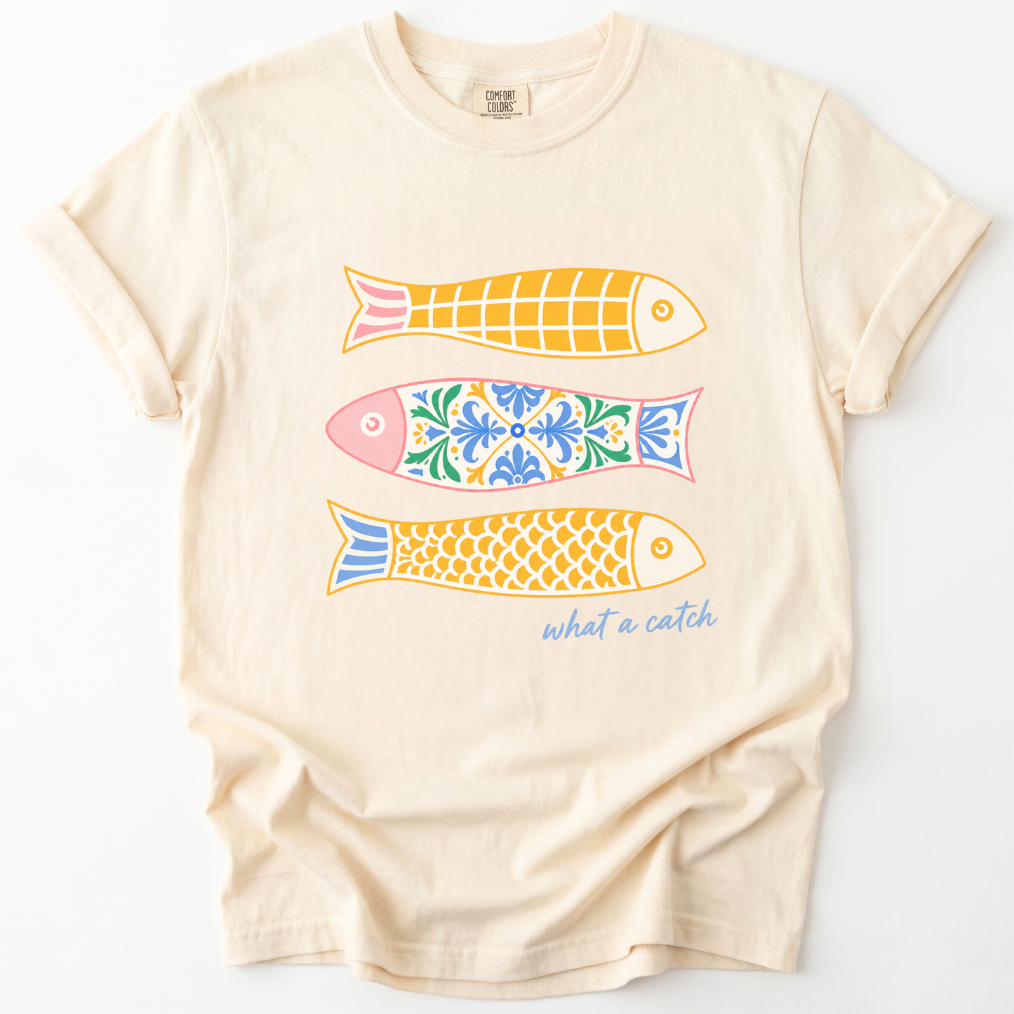 What A Catch -  Relaxed Fit Vintage Wash T Shirt
