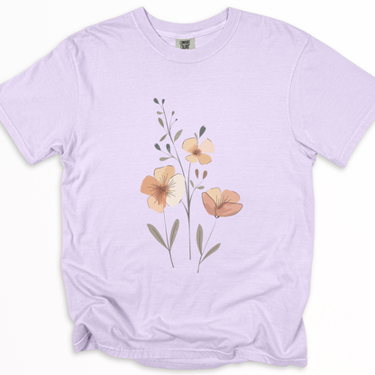 Boho Water Color Flowers   - Comfort Colors Relaxed Fit Premium T Shirt