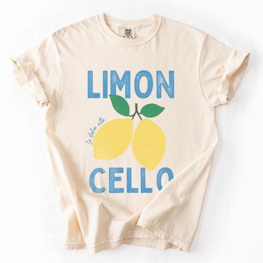 Limon Cello, Vintage Tee - Comfort Colors Relaxed Fit Premium T Shirt