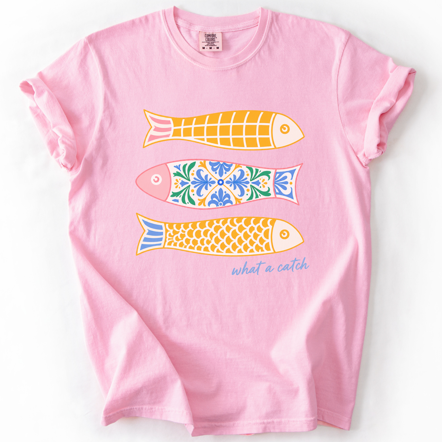 What A Catch -  Relaxed Fit Vintage Wash T Shirt