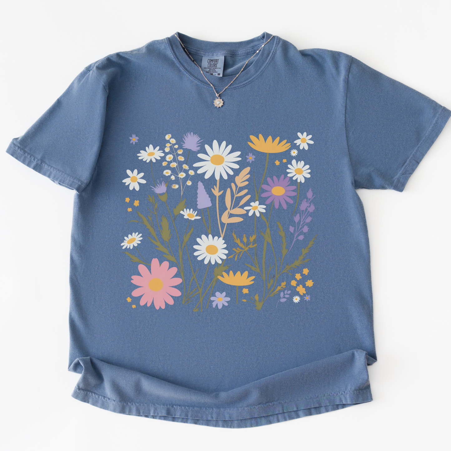 Flower Power Print - Comfort Colors Relaxed Fit Premium T Shirt