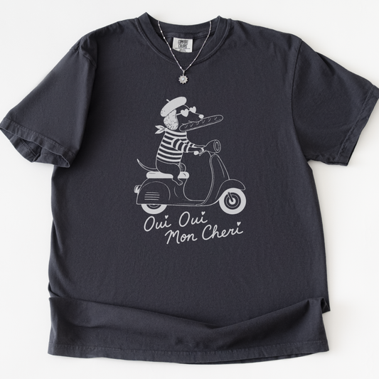 Oui Oui Mon Cheri -  Comfort Colors Relaxed Fit Premium T Shirt
