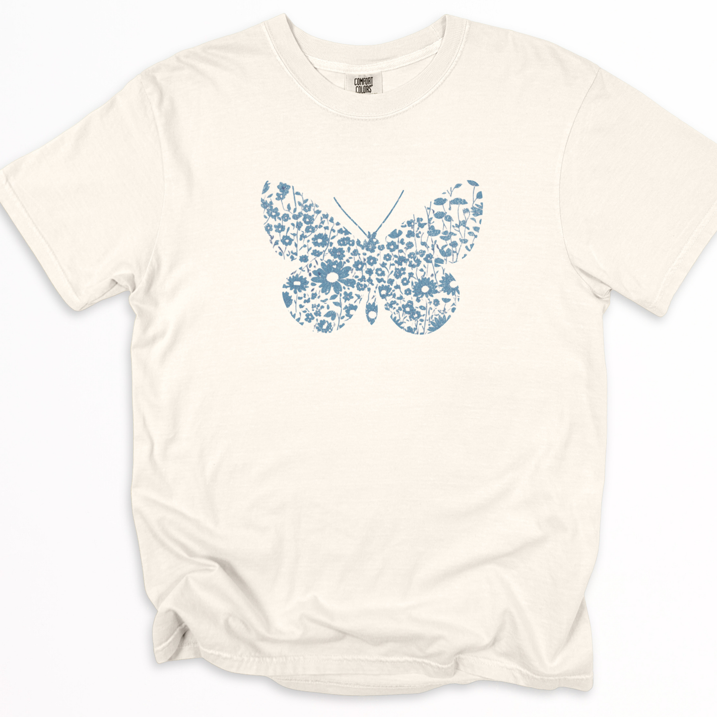 Silhouette Floral Butterfly - Relaxed Fit Premium T Shirt