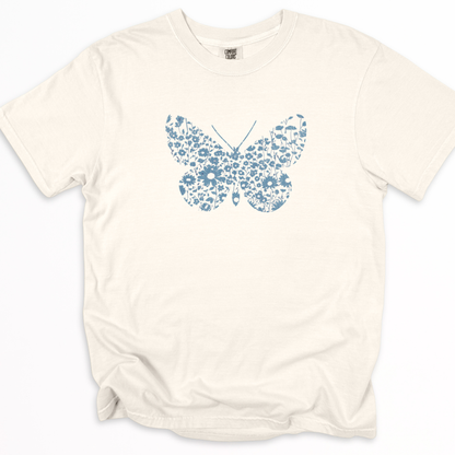 Silhouette Floral Butterfly - Relaxed Fit Premium T Shirt