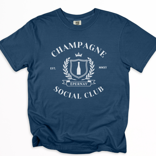 Champagne Social Club - Comfort Colors Relaxed Fit Premium T Shirt