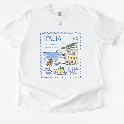 Postage from Positano -  Relaxed Fit Vintage Wash T Shirt
