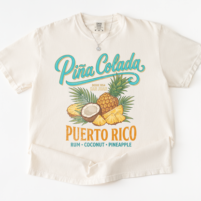 Pina Colada -  Relaxed Fit Vintage Wash T Shirt