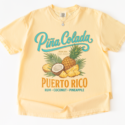 Pina Colada -  Relaxed Fit Vintage Wash T Shirt