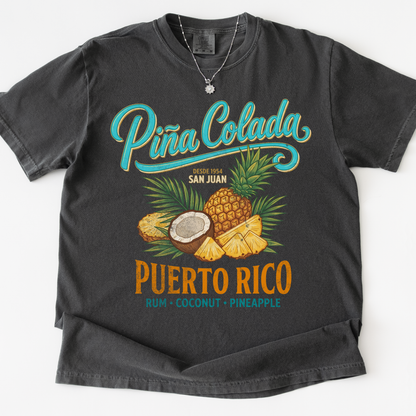 Pina Colada -  Relaxed Fit Vintage Wash T Shirt