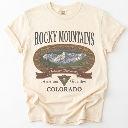 Rocky Mountains - Comfort Colors Relaxed Fit Premium T Shirt