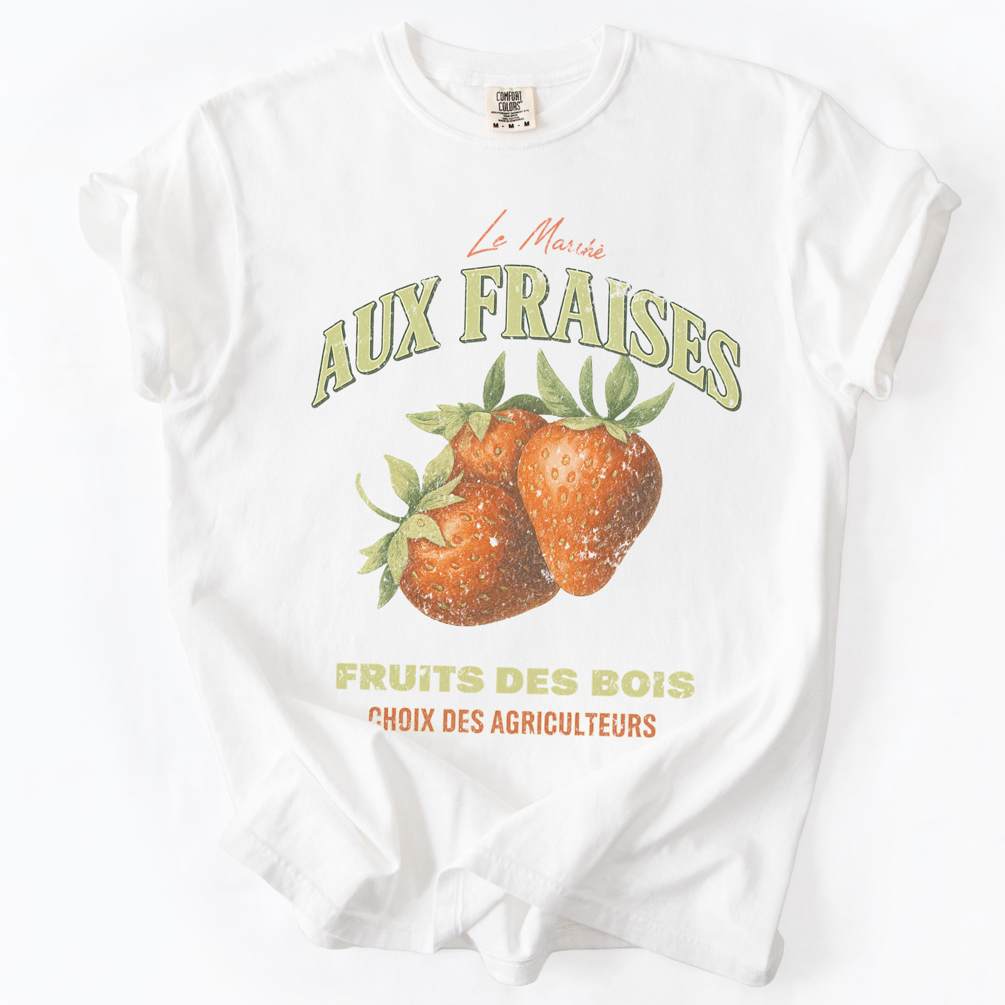 Aux Fraises -  Relaxed Fit Vintage Wash T Shirt