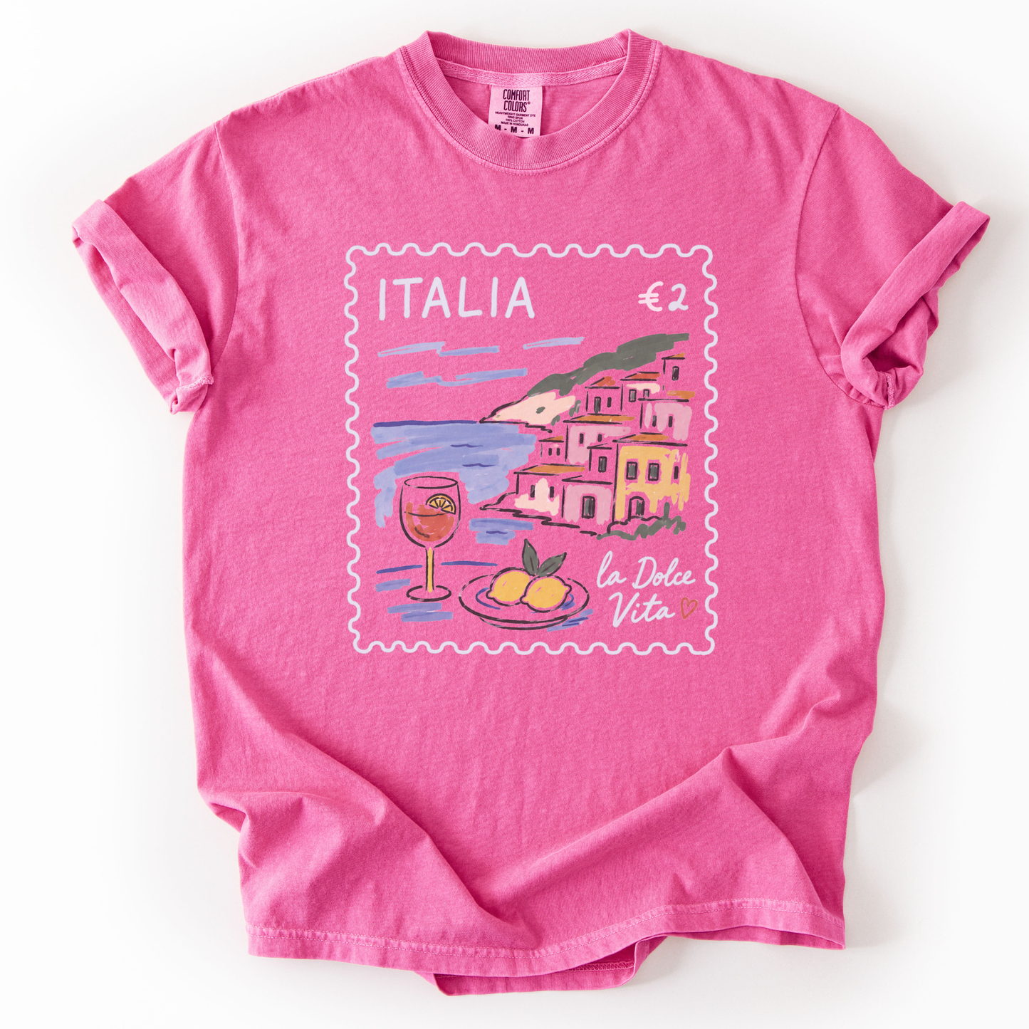 Postage from Positano -  Relaxed Fit Vintage Wash T Shirt