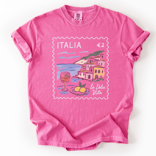 Postage from Positano -  Relaxed Fit Vintage Wash T Shirt