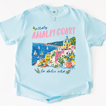 Amalfi Coast Painting - Comfort Colors Relaxed Fit Premium T Shirt