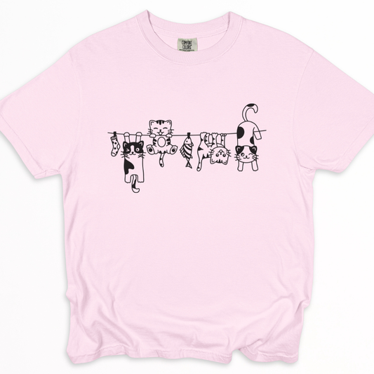 Cats -  Relaxed Fit Vintage Wash T Shirt