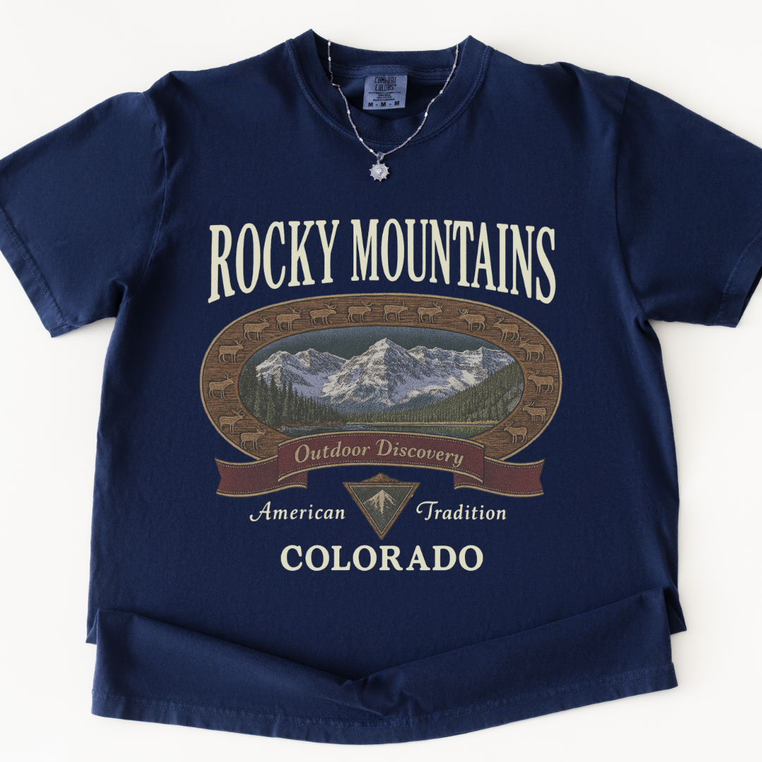 Rocky Mountains - Comfort Colors Relaxed Fit Premium T Shirt