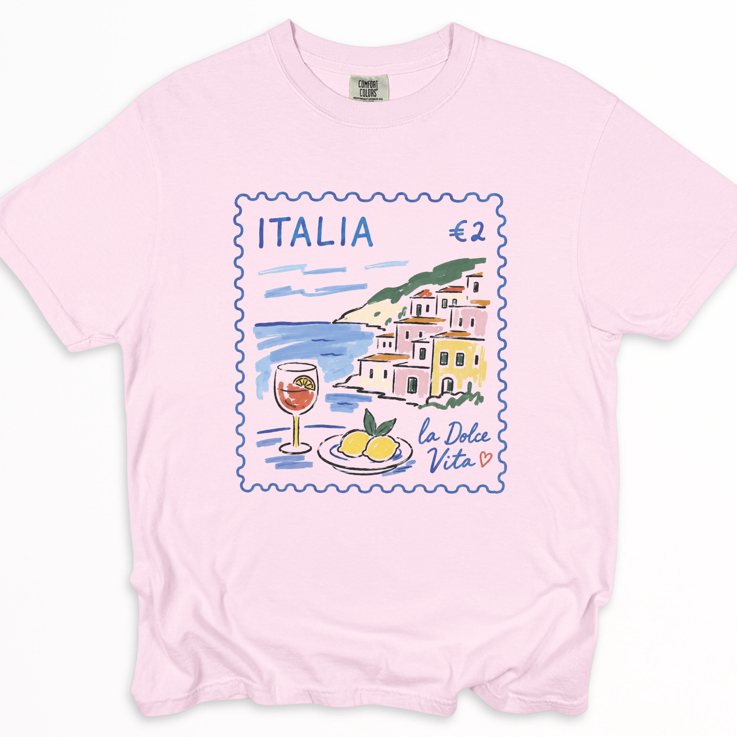 Postage from Positano -  Relaxed Fit Vintage Wash T Shirt