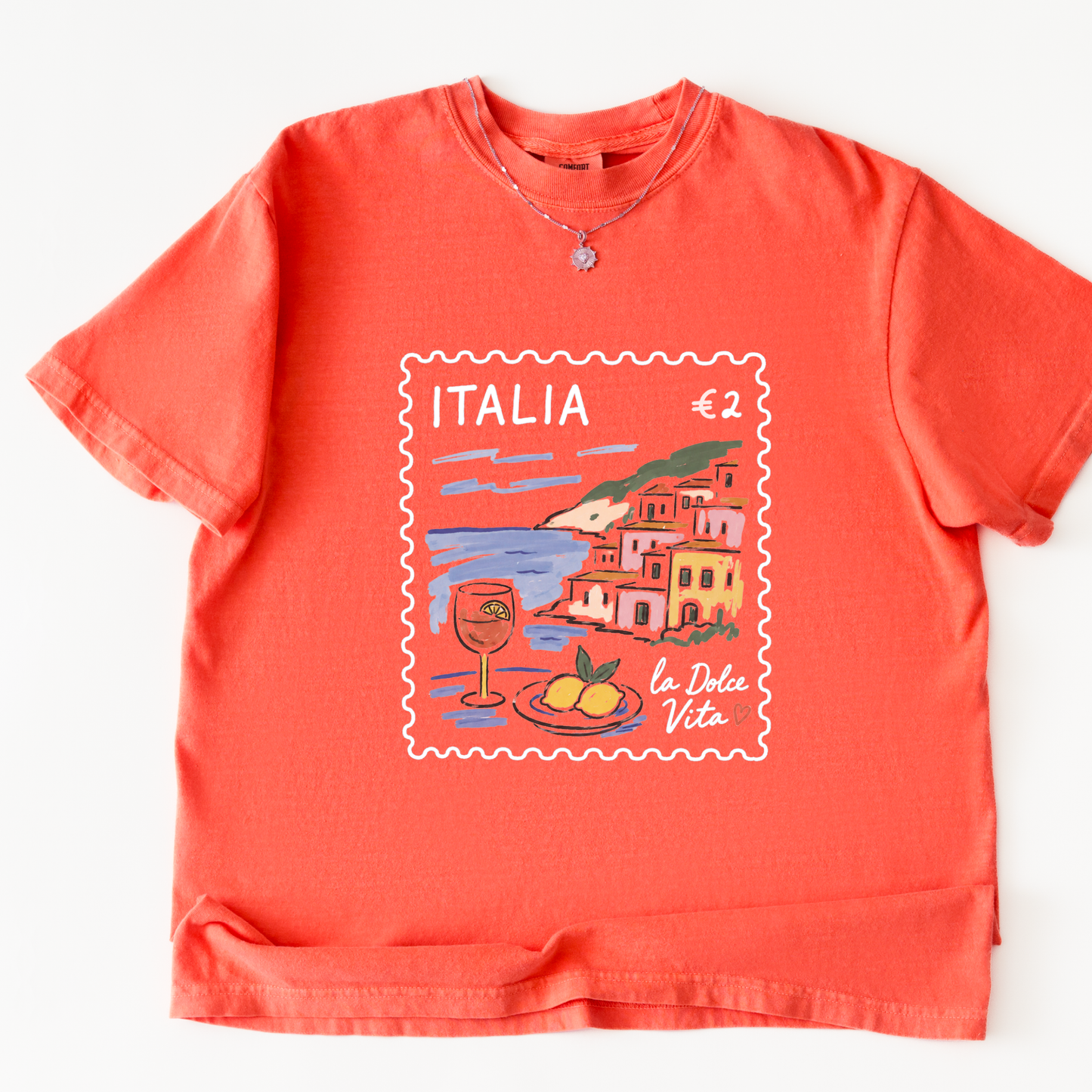 Postage from Positano -  Relaxed Fit Vintage Wash T Shirt