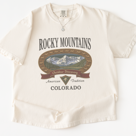 Rocky Mountains - Comfort Colors Relaxed Fit Premium T Shirt