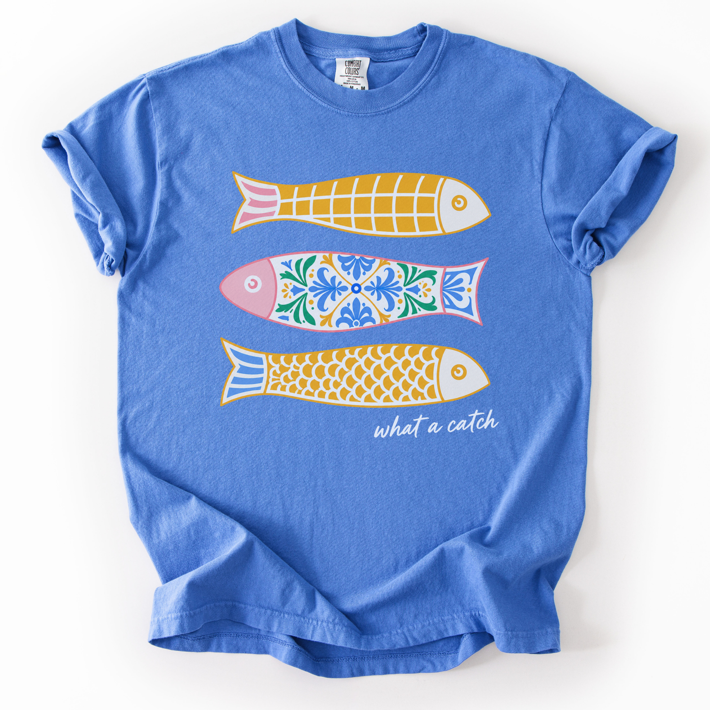 What A Catch -  Relaxed Fit Vintage Wash T Shirt