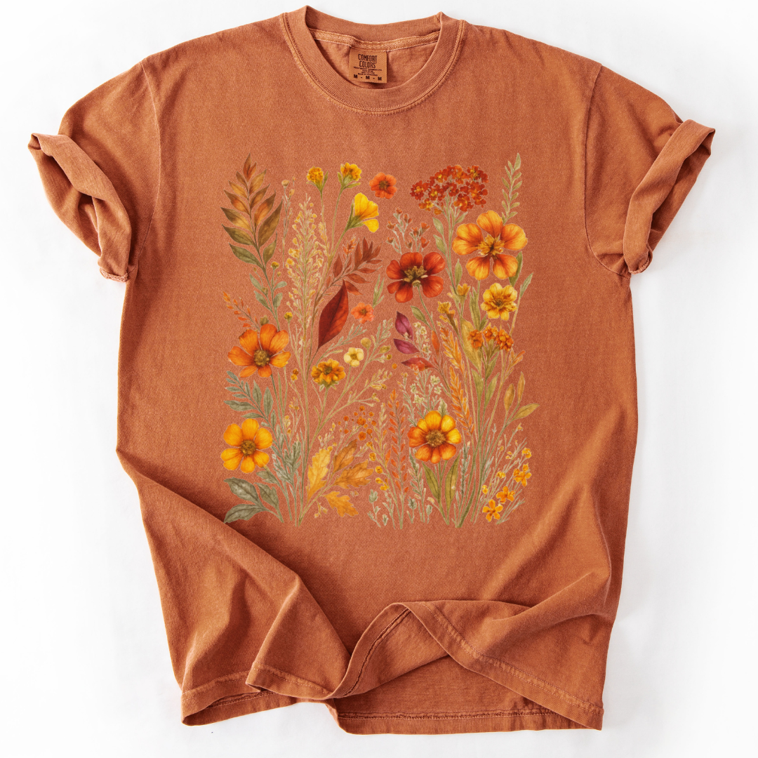Autumn Floral - Comfort Colors Relaxed Fit Premium T Shirt