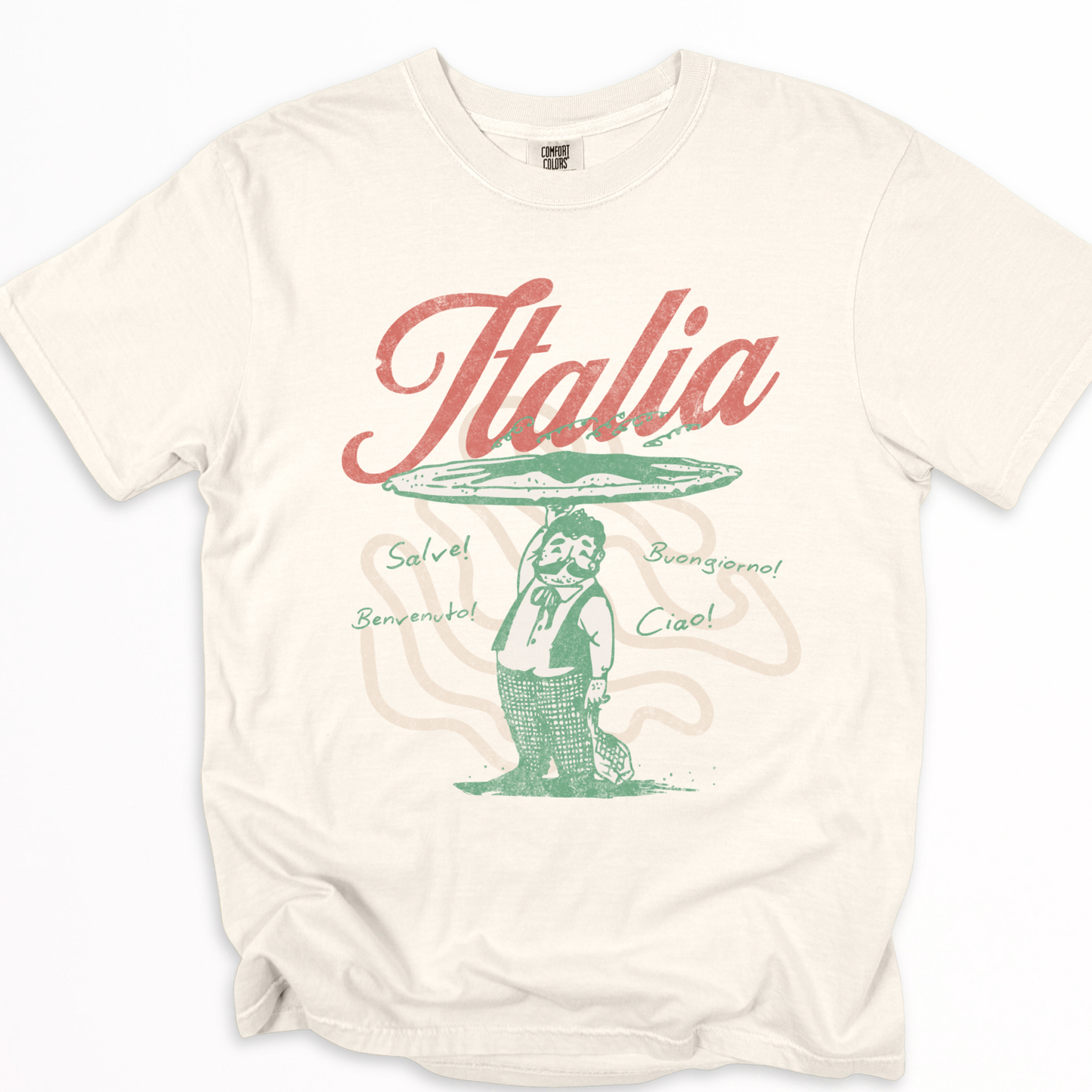 Greetings From Italia - Comfort Colors Relaxed Fit Premium T Shirt
