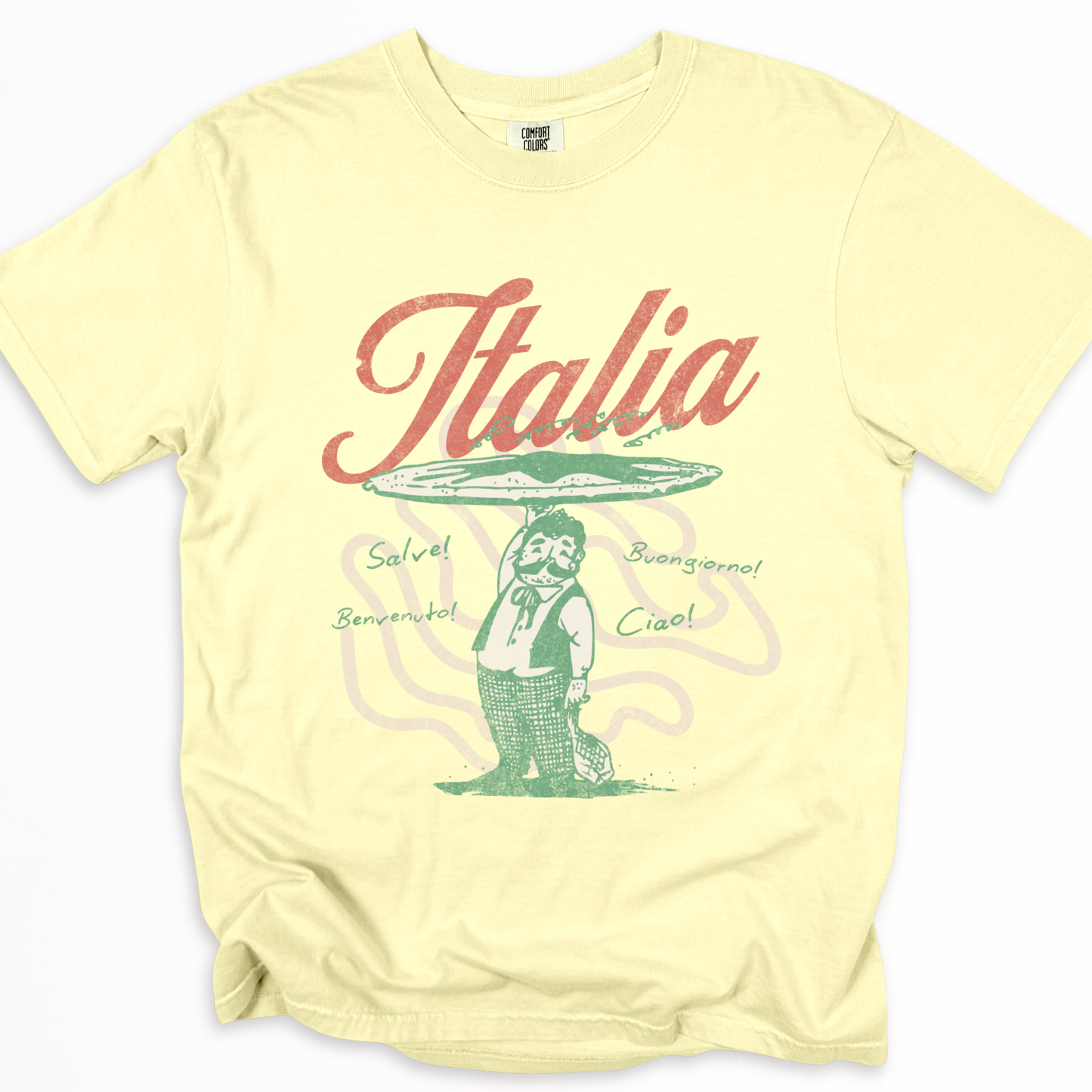 Greetings From Italia - Comfort Colors Relaxed Fit Premium T Shirt