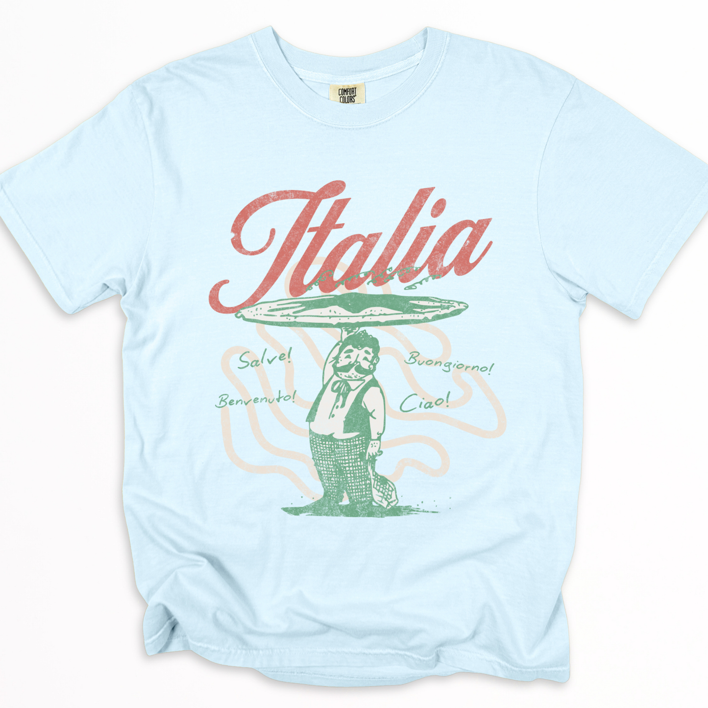 Greetings From Italia - Comfort Colors Relaxed Fit Premium T Shirt