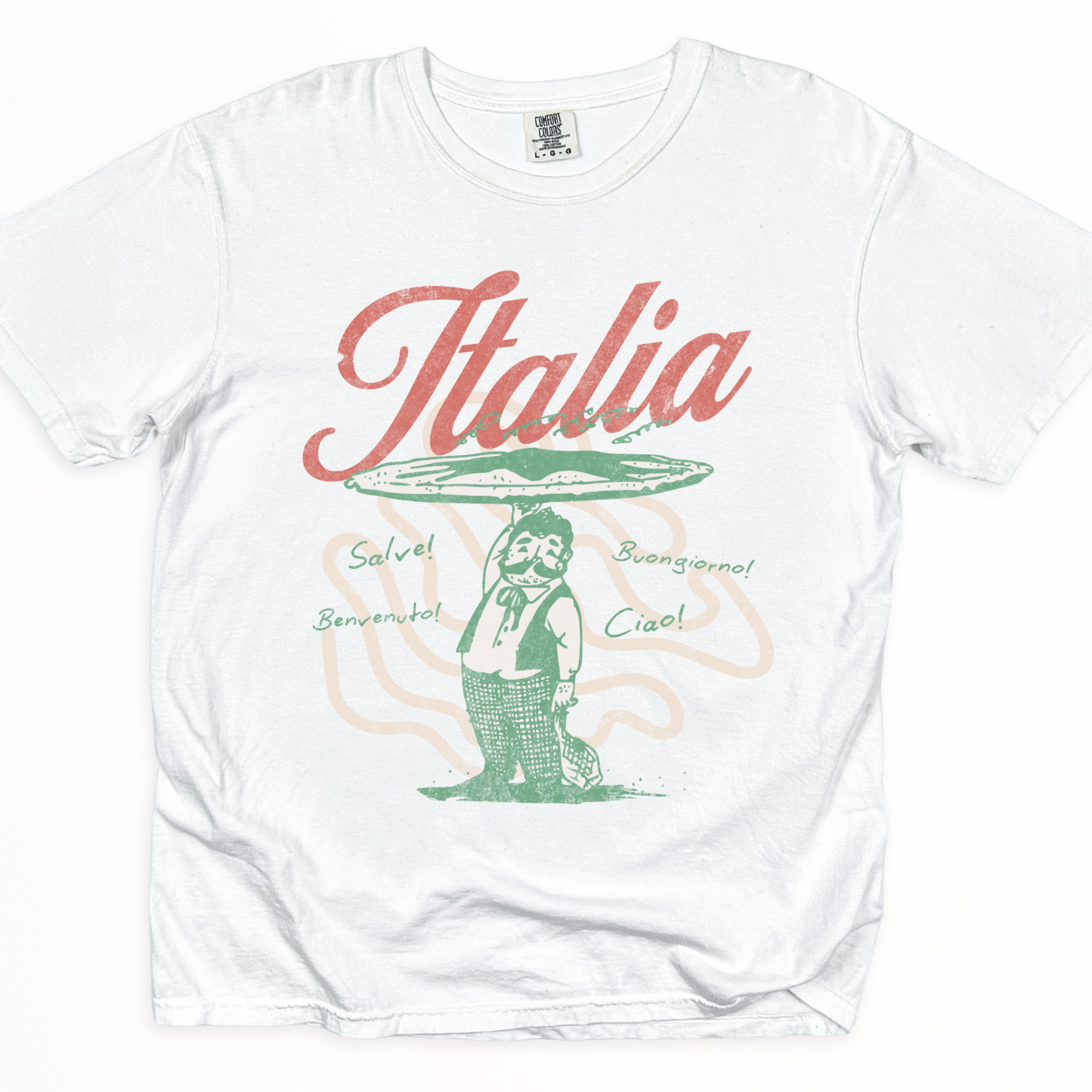 Greetings From Italia - Comfort Colors Relaxed Fit Premium T Shirt