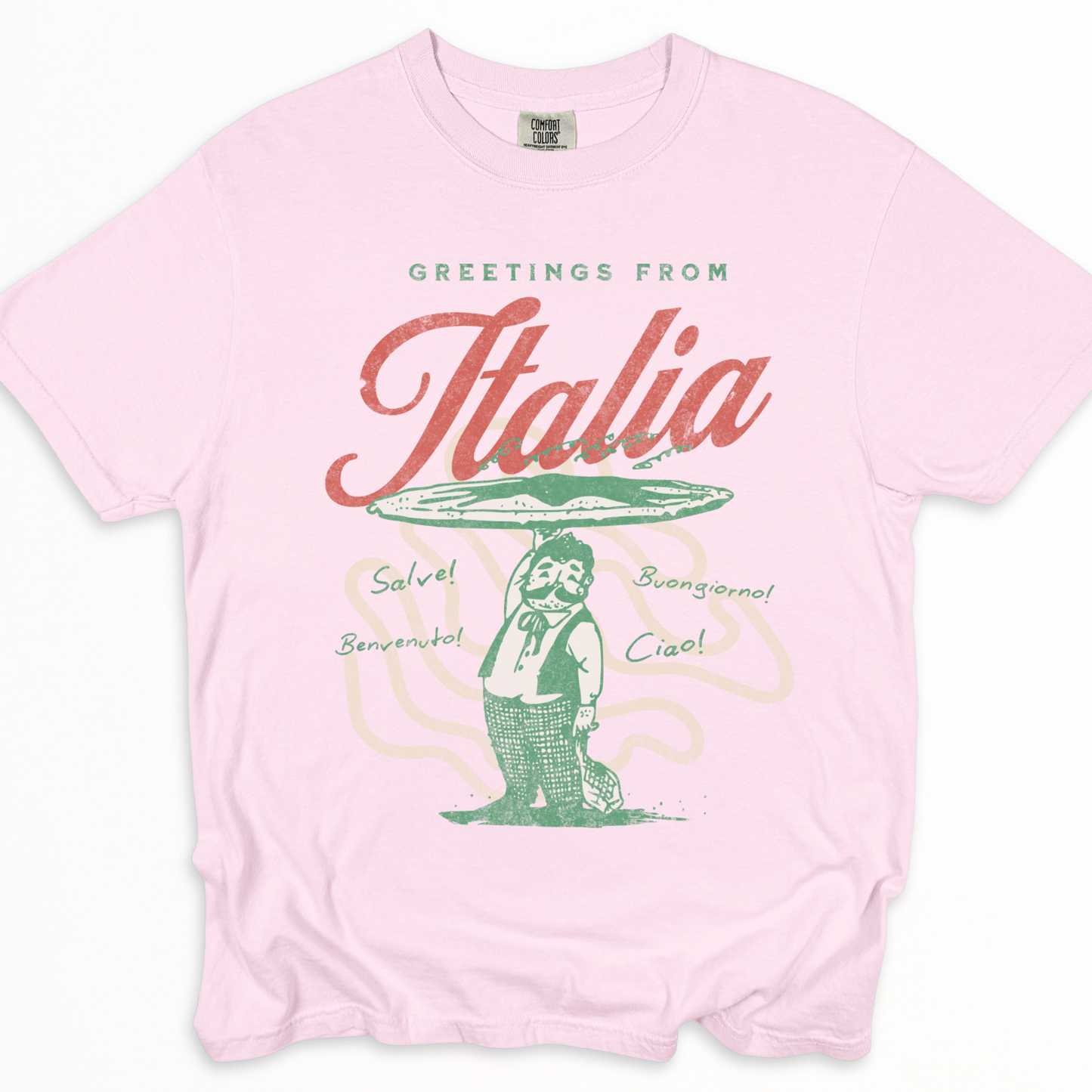 Greetings From Italia - Comfort Colors Relaxed Fit Premium T Shirt