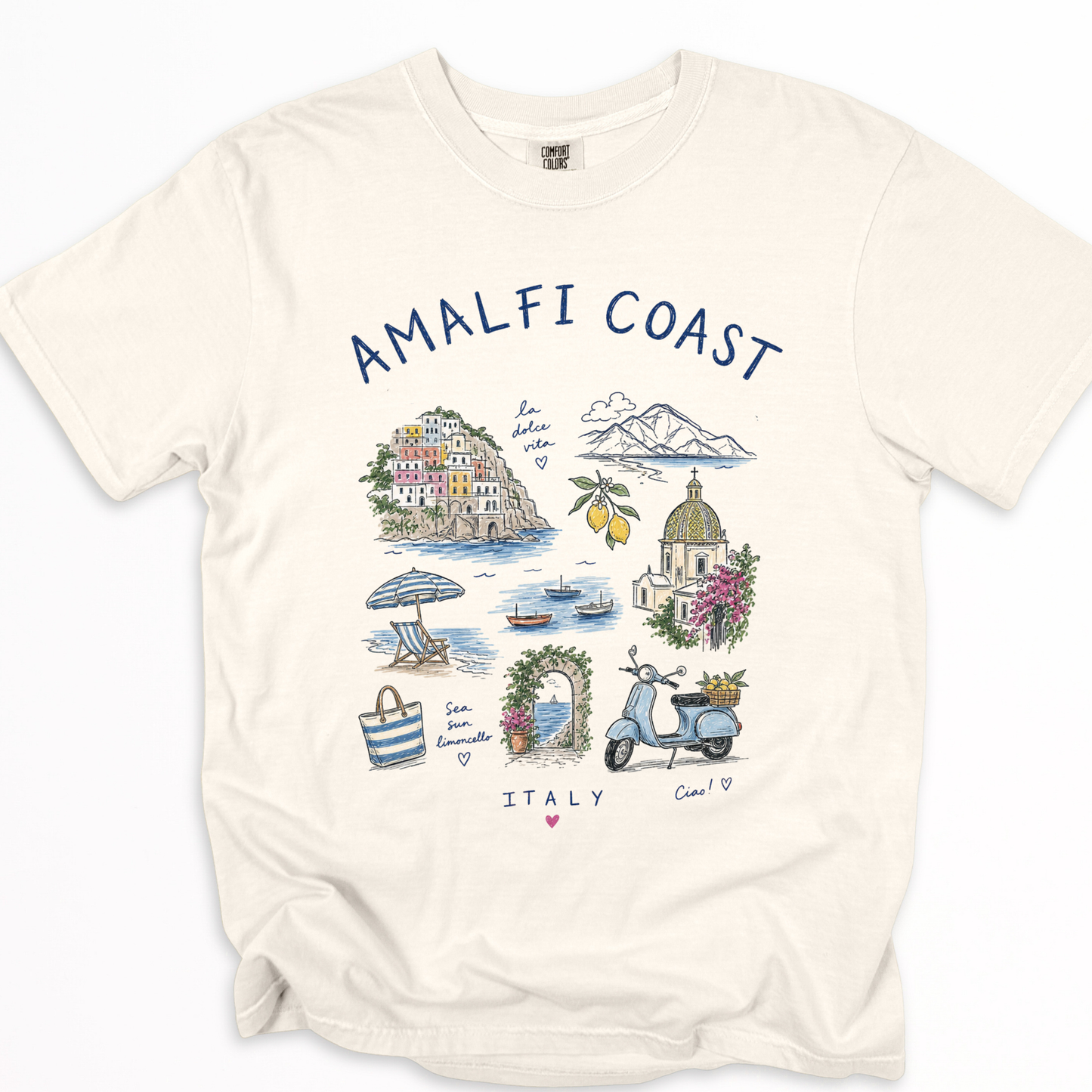 Amalfi Doodle - Comfort Colors Relaxed Fit Premium T Shirt