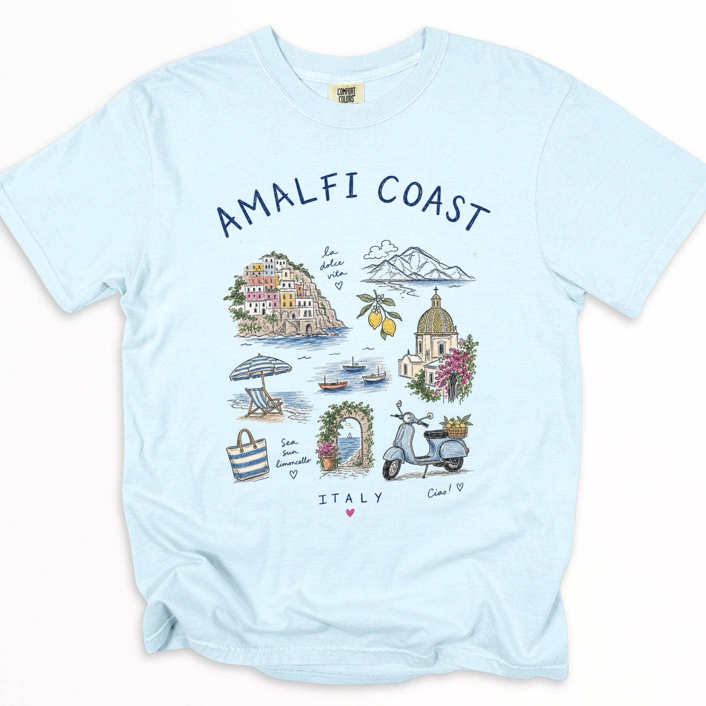 Amalfi Doodle - Comfort Colors Relaxed Fit Premium T Shirt