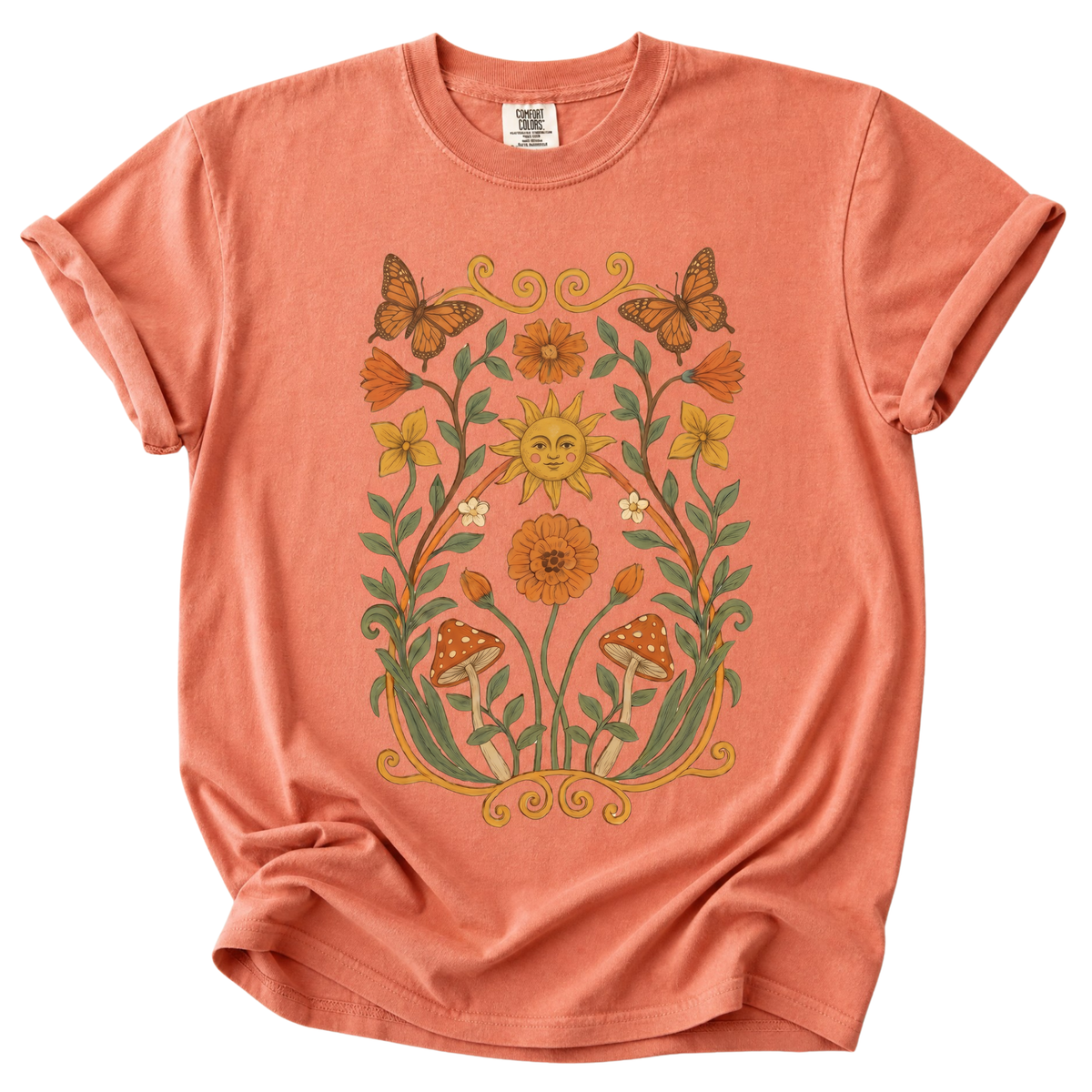 Golden Butterfly - Comfort Colors Relaxed Fit Premium T Shirt