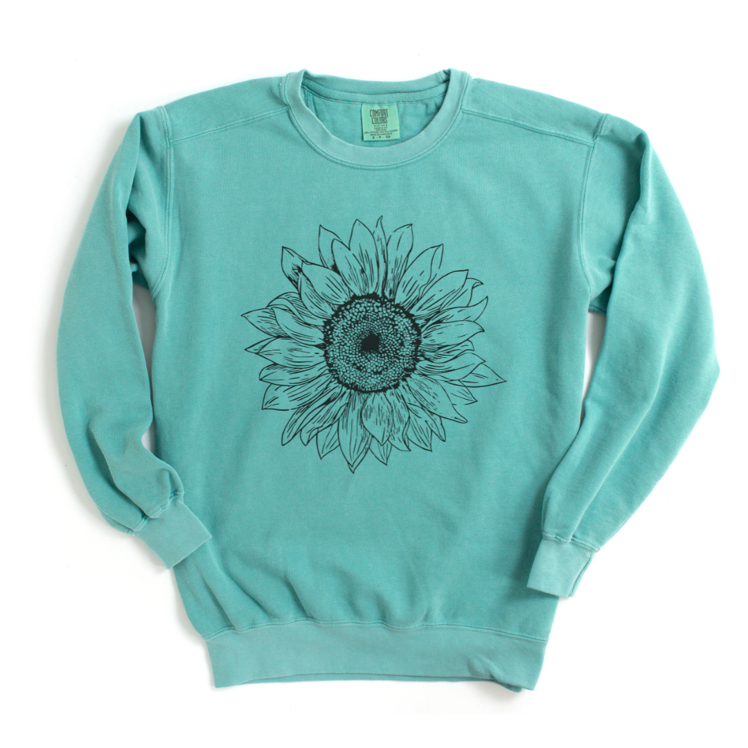 Graphite Sunflower - Comfort Colors Premium Heavyweight Sweatshirt