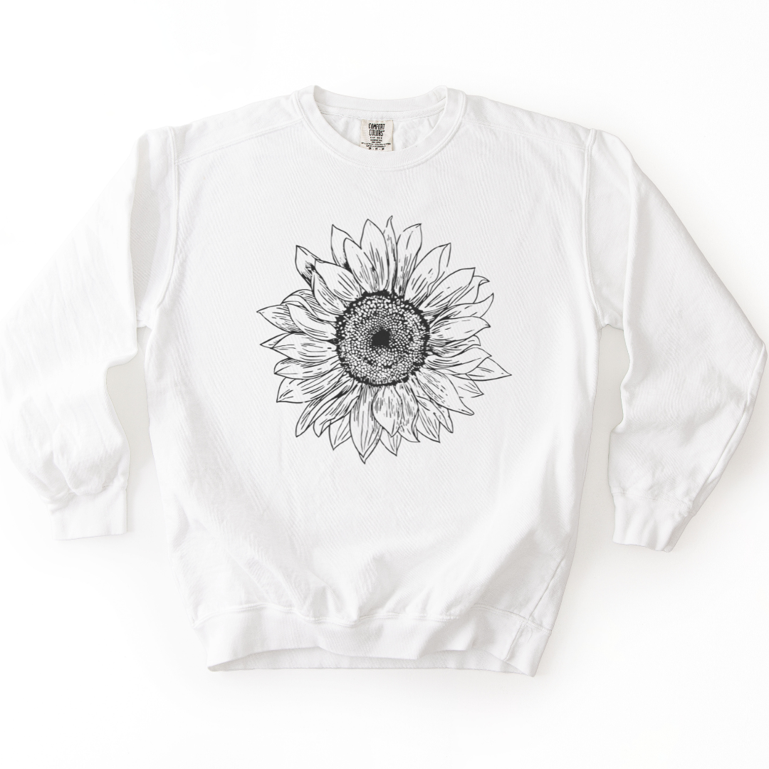 Graphite Sunflower - Comfort Colors Premium Heavyweight Sweatshirt