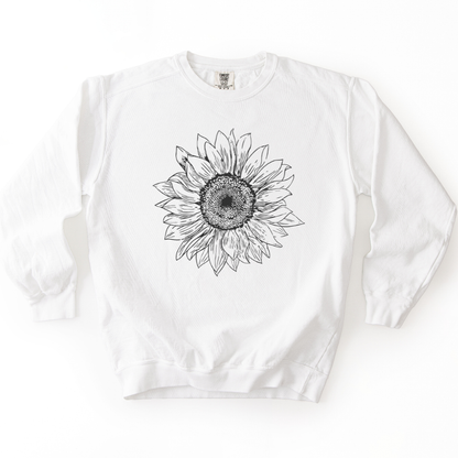 Graphite Sunflower - Comfort Colors Premium Heavyweight Sweatshirt