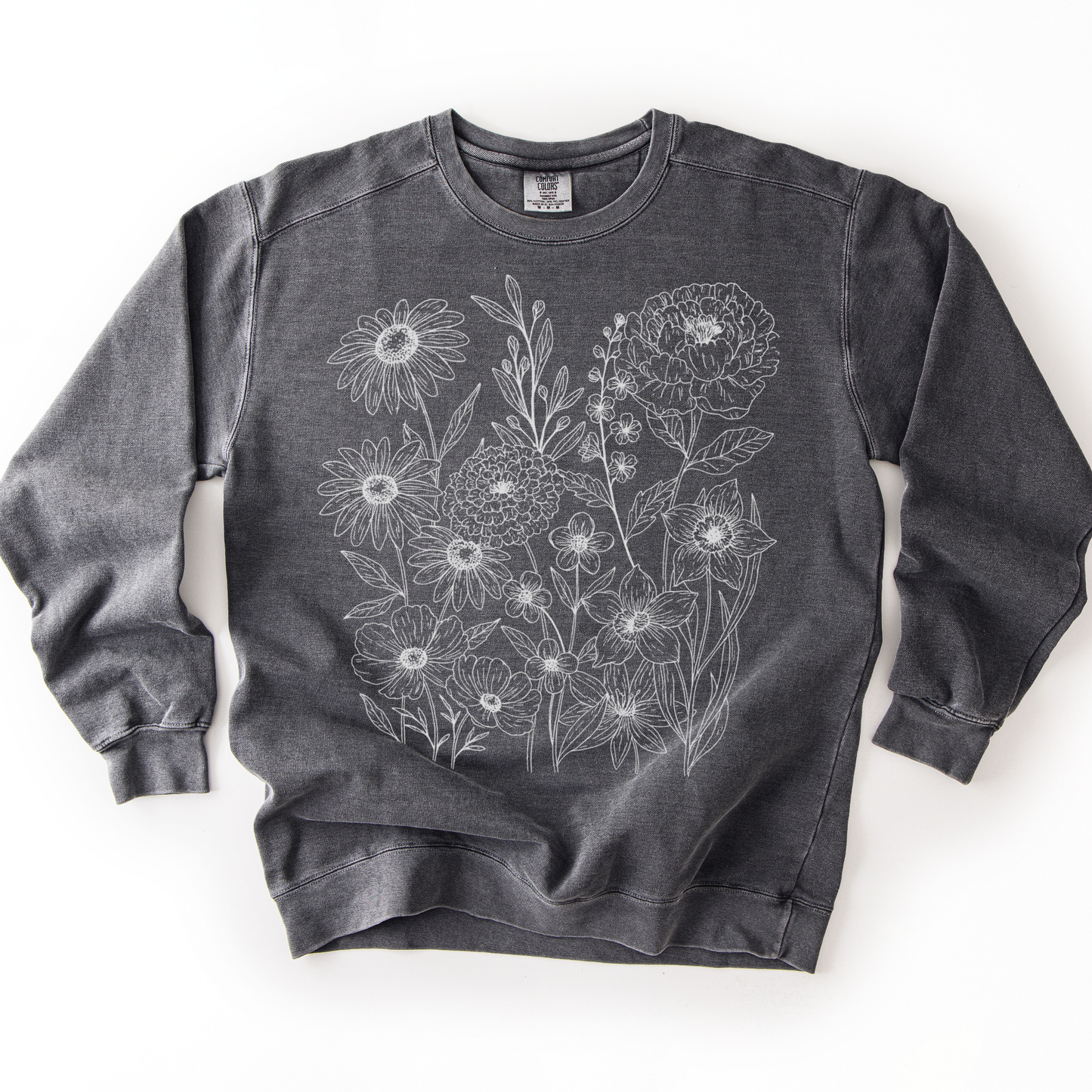 Petal Cartography - Comfort Colors Premium Heavyweight Sweatshirt