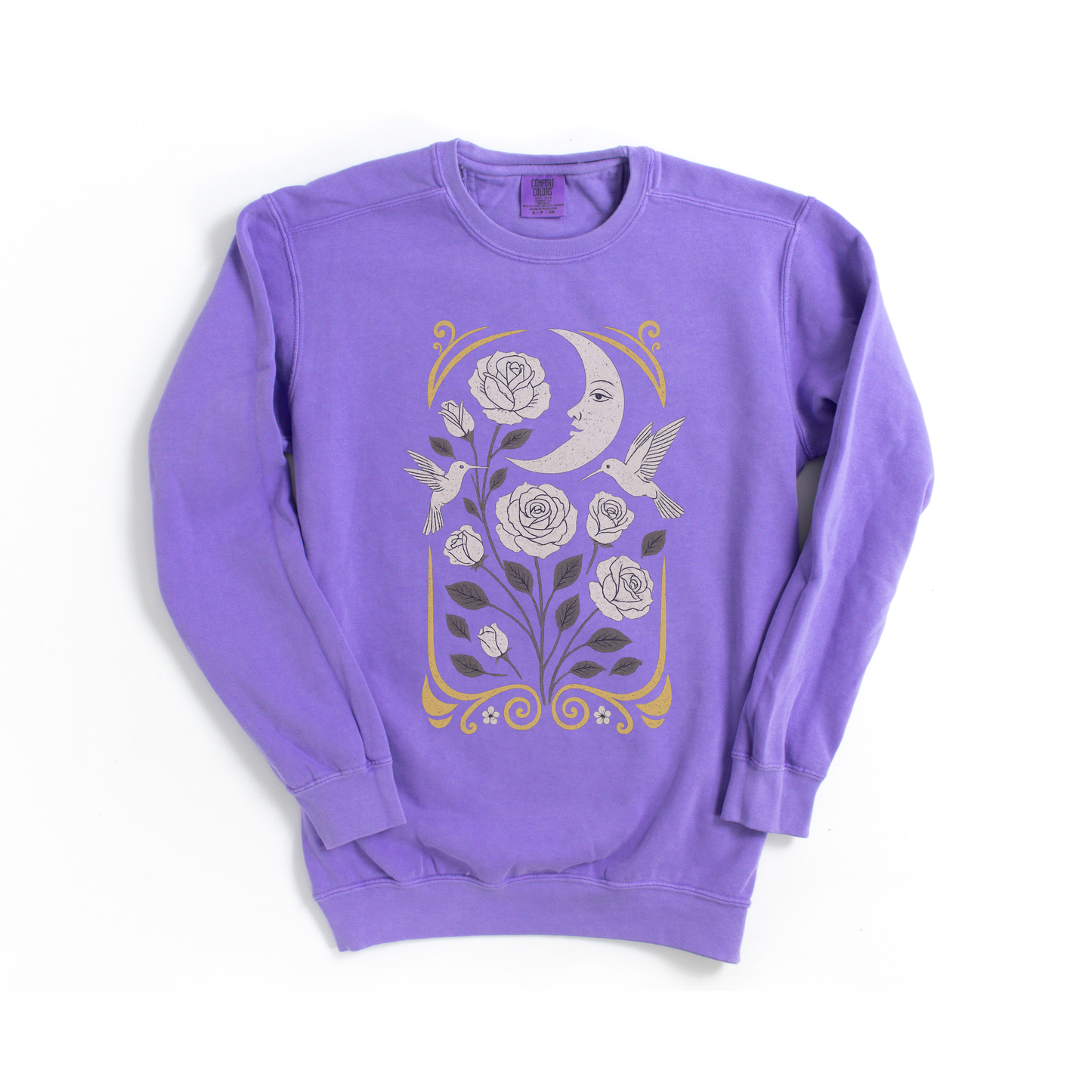 Moonlight Floral - Comfort Colors Premium Heavyweight Sweatshirt