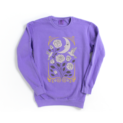 Moonlight Floral - Comfort Colors Premium Heavyweight Sweatshirt