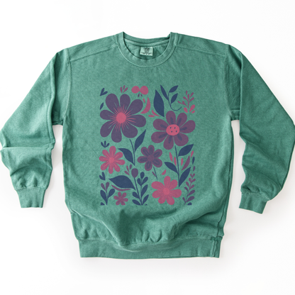 Floral Riot - Comfort Colors Premium Heavyweight Sweatshirt